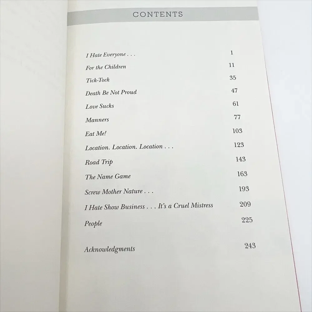 I Hate Everyone...Starting With Me Hardcover Book by Joan Rivers